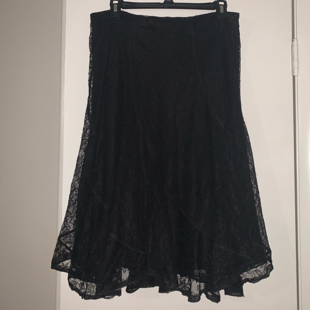 LAUREN RALPH LAUREN Black Lace Skirt, sz generous 8 (also fits 10)